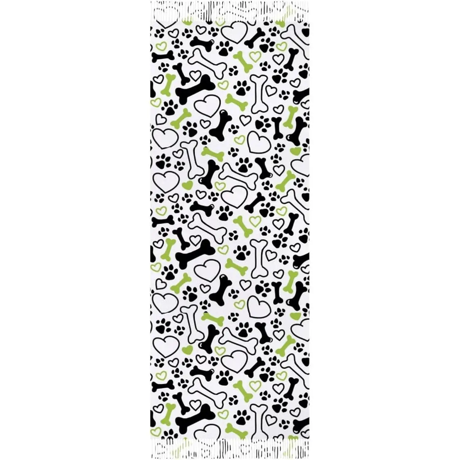 

Шали с кисточками, теплый мягкий зимний легкий кашемировый длинный шарф для женщин, подарки, повседневные путешествия, офис, собачья лапа, принт кости