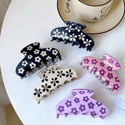 New Original Design High Grade Acetic Acid Hair Clip Fashion 9cm Geometric Flower Shark Clip For Women's Hair Accessories