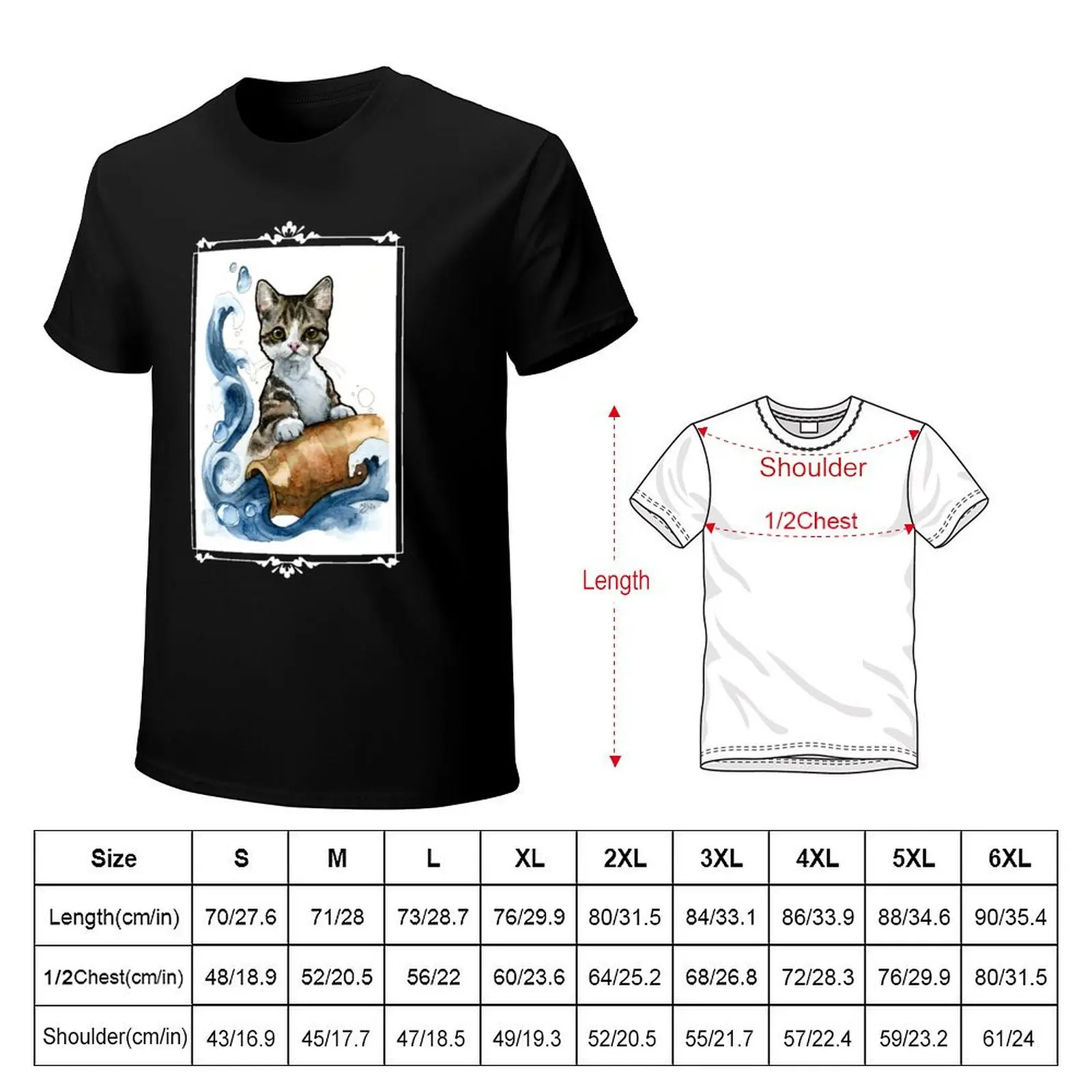 Aquarius Cat T-Shirt Daily Wear Print T-Shirt