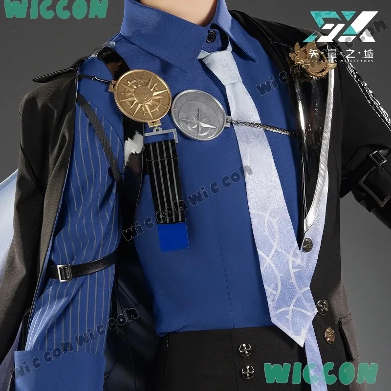 

Zenless Zone Zero Костюм Парик ZZZ Hugo Vlad Ravenlock Косплей Униформа Игровая Одежда Мужской Костюм Экипировка Хэллоуин Вечеринка Экспо Одежда