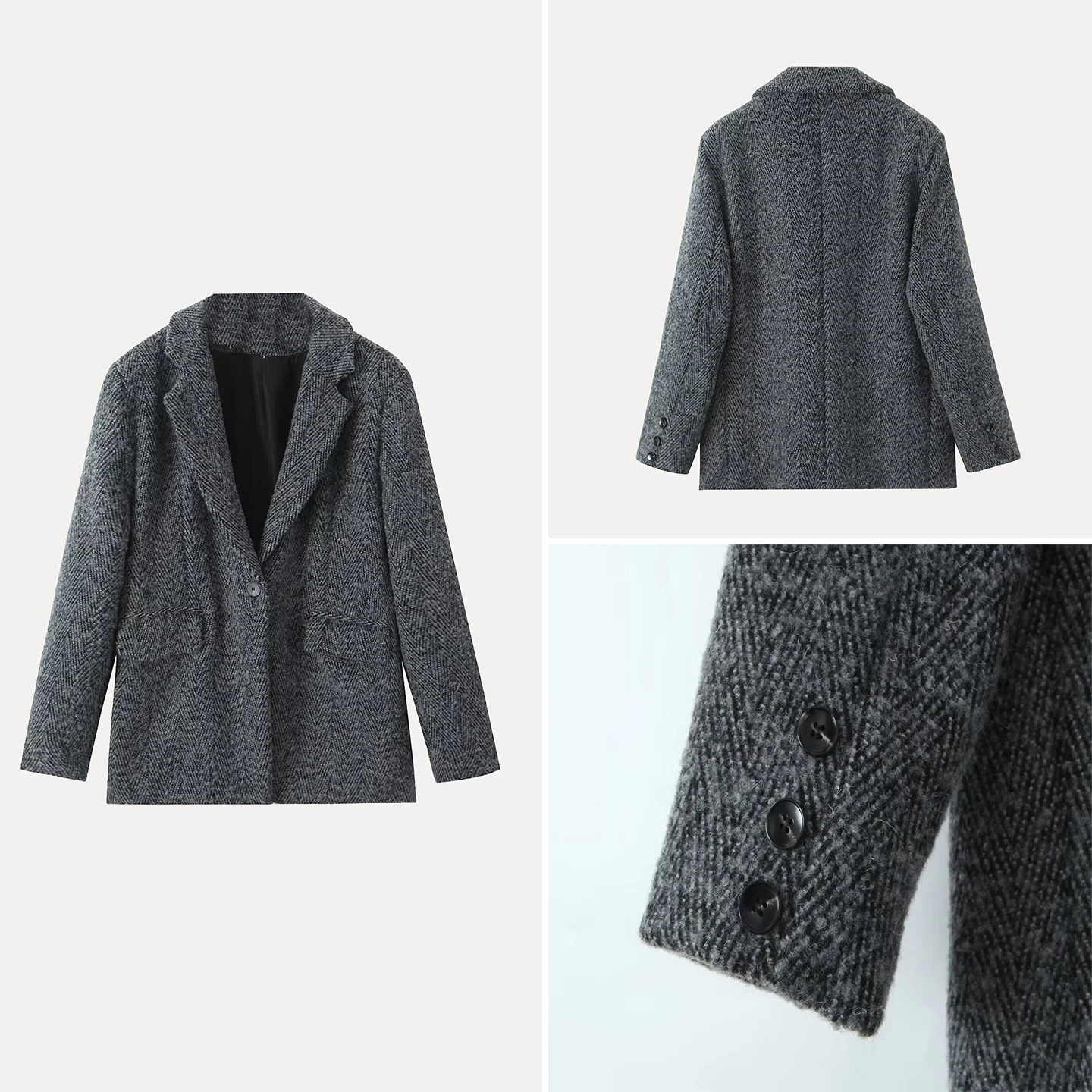 

Loose Casual Faionable Woolen Jaet for Women Autumn 2025 Z Brand Chinese Manufacturer Personalized Sle Outerwear