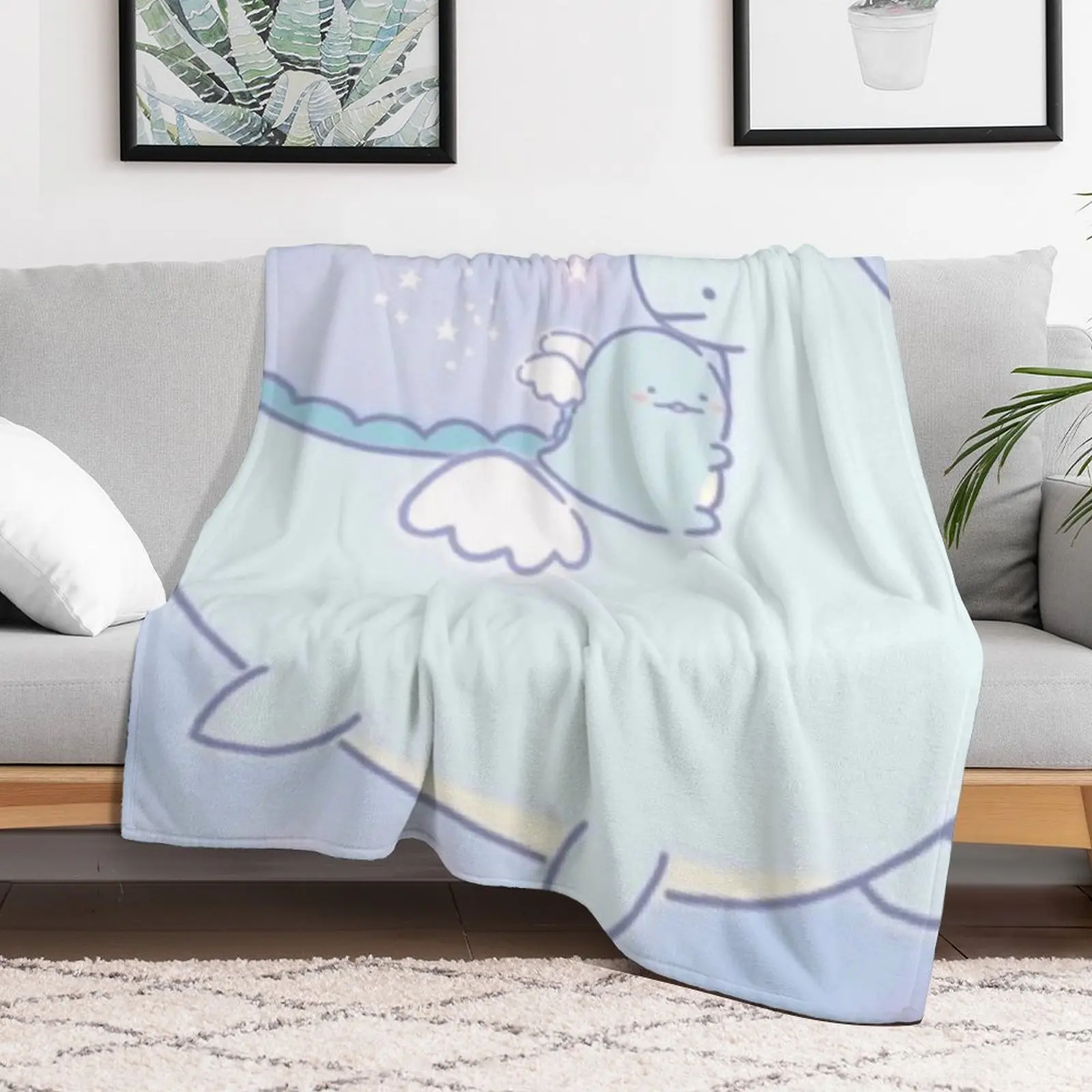 Sumikko Gurashi Tokage and momy Throw Blanket decorative Warm Flannels Nap Blankets