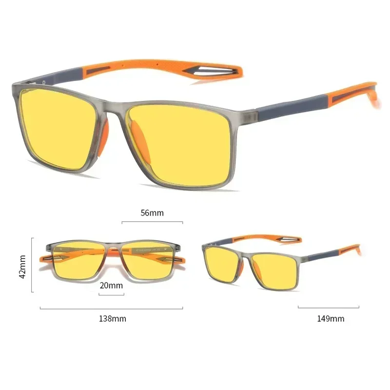 Neue Marke Design Anti Blau Licht Gelb Myopie Gläser Männer Frauen Fahren Brillen Nachtsicht Nahe Sicht Sport Sonnenbrille – Detail 2