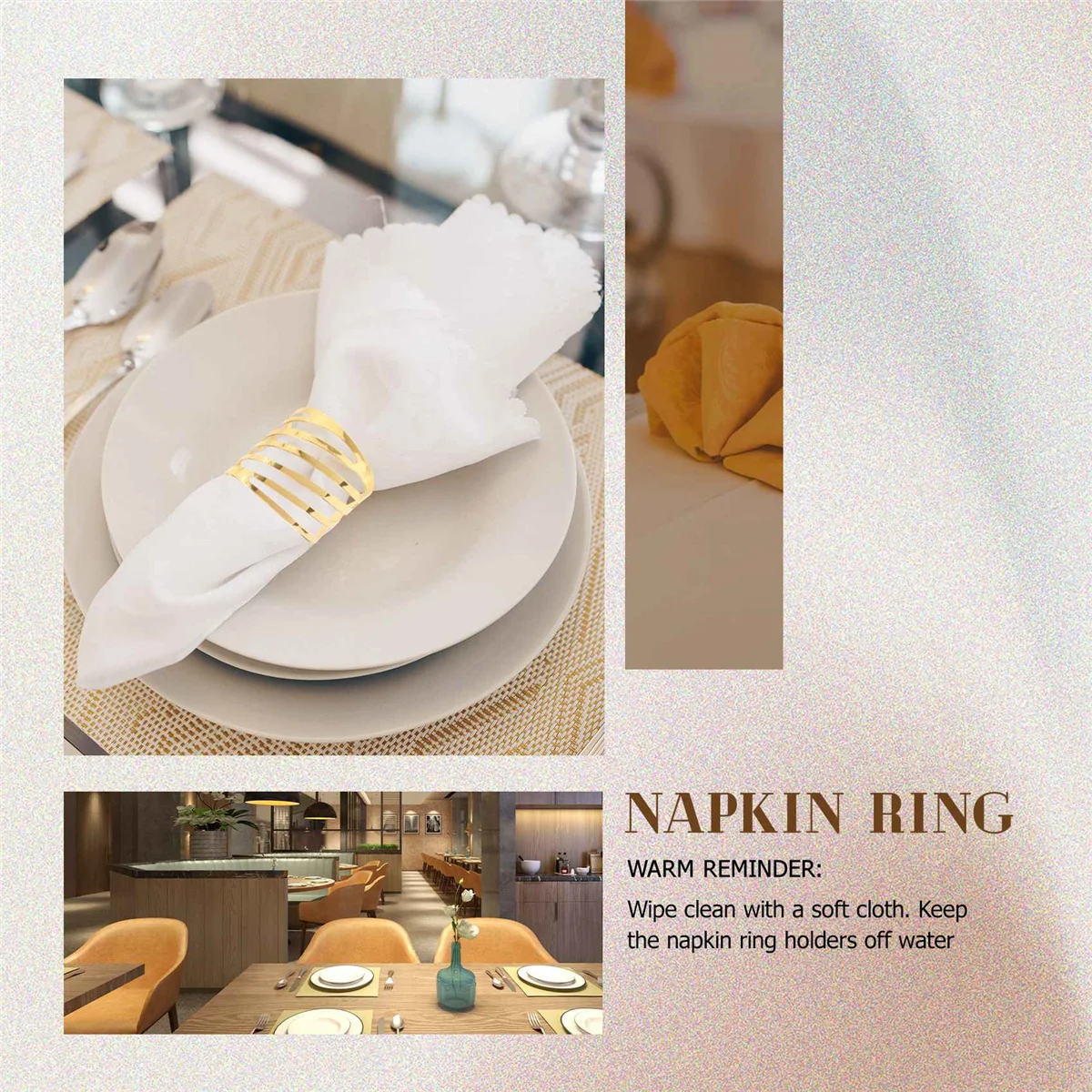 10Pcs Hotel Napkin Ring Napkin Holder Metal Napkin Buckle Christmas Wedding Gold Napkin Circle Banquet Dinner Table Decoration