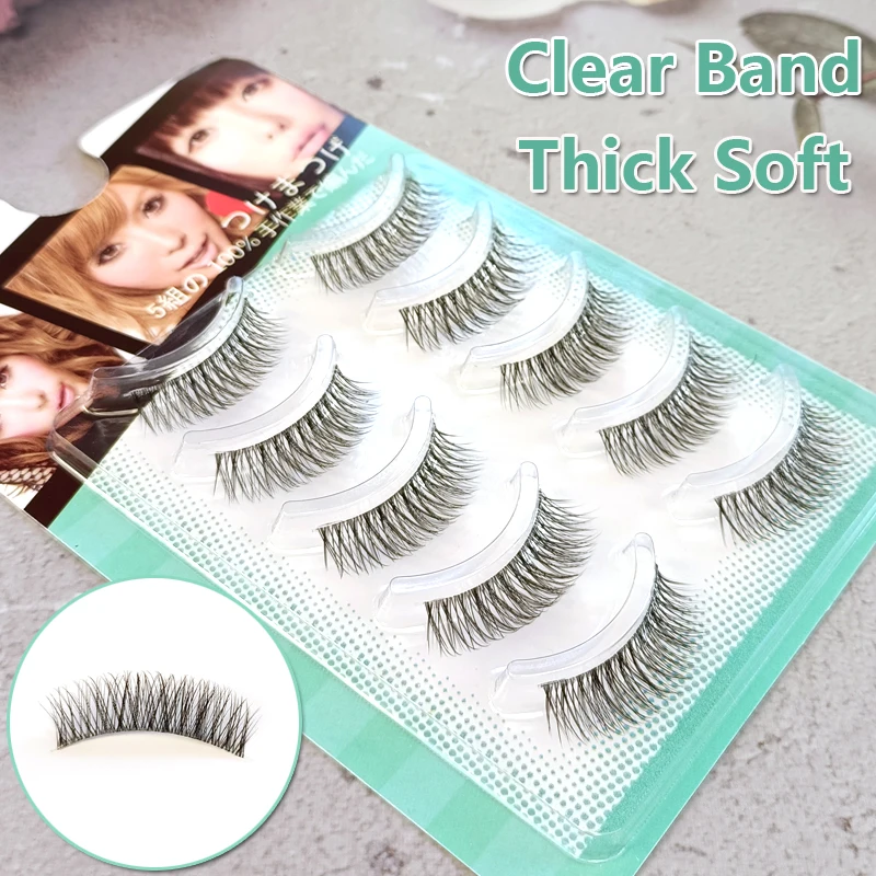 

ICYCHEER 5 Pairs Makeup Natural Thick False Eyelashes Set Long Handmade False Eyelash Exension Eye Lashes Tools