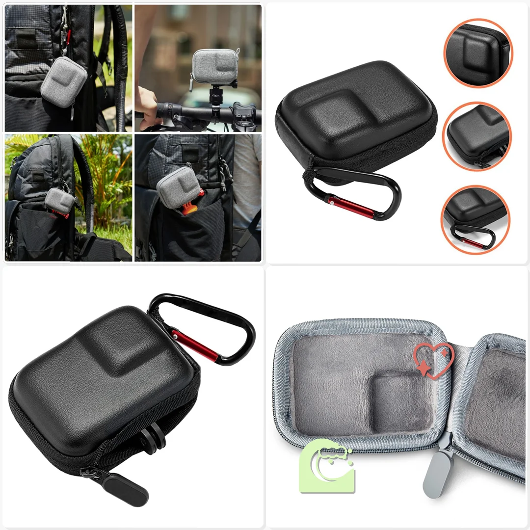 Quick Release Half Open Carrying Case for GoPro DJI Osmo Action Rock Climbing Quick Access Camera Protection Bag