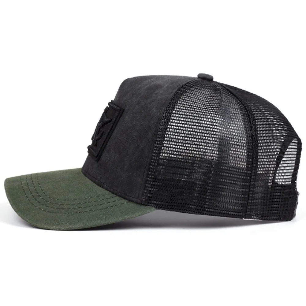 New Vintage Breathable Baseball Hat Embroidered Simple Mesh Hat Leisure Decoration Hat Adjustable Hip Hop Hat Outdoor