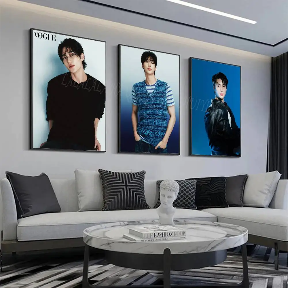 Korean Celebrity B-Byeonwooseok Posters Living Room Bar Cafe Quality Canvas Vintage Style Comics Painting Art Home Wall Decor