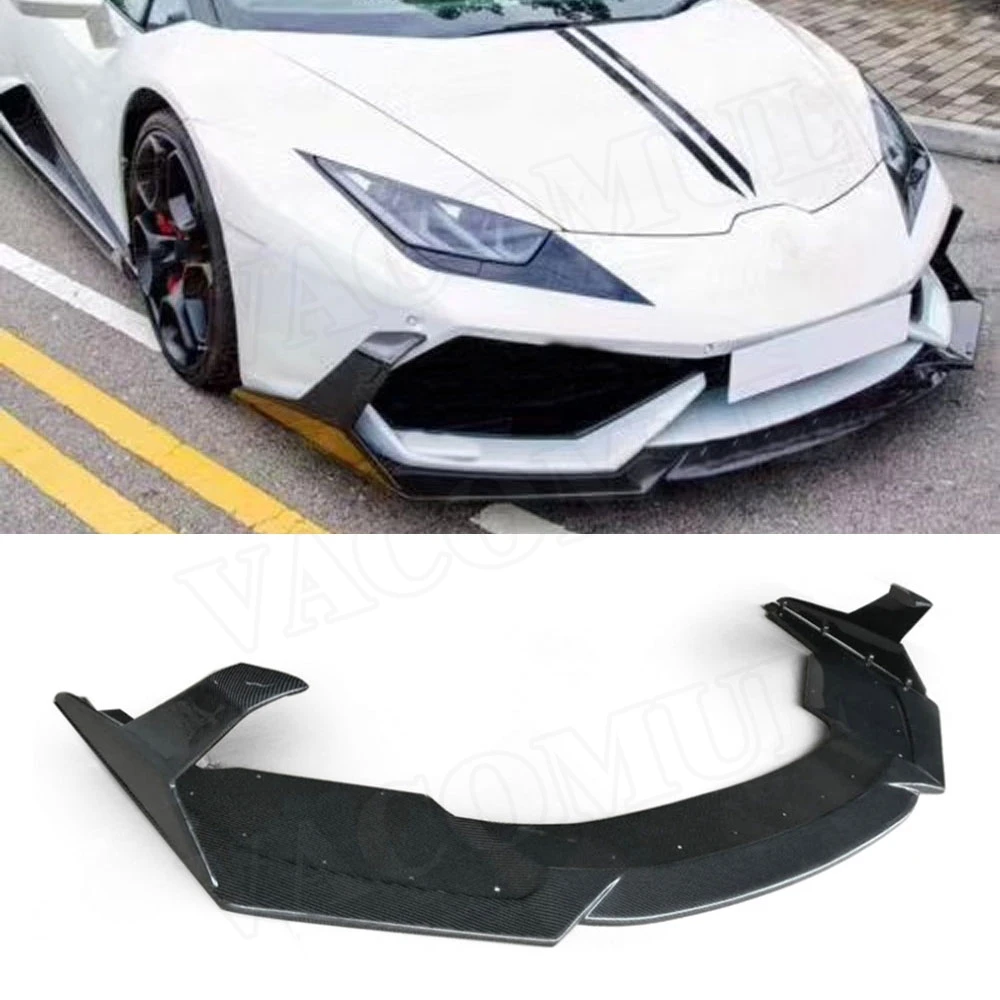 VACOMUL Carbon Fiber Front Lip Spoiler Side Splitters Aprons case For Lamborghini Huracan LP610-4 2014-2018 D Style Bumper Guard