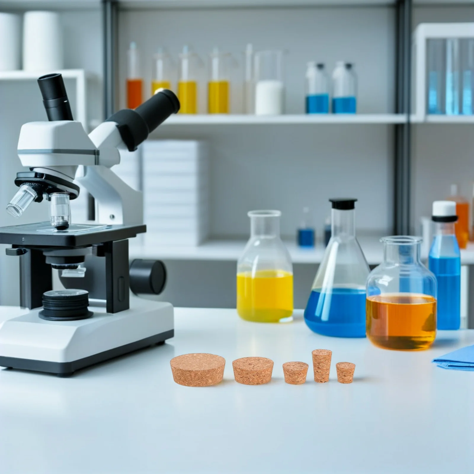 

25Pcs Tapered Cork Stoppers Laboratory Airtight Leakproof Sealing Plugs for Jars Reusable Easy Clean Glass Tapered Cork Stoppers