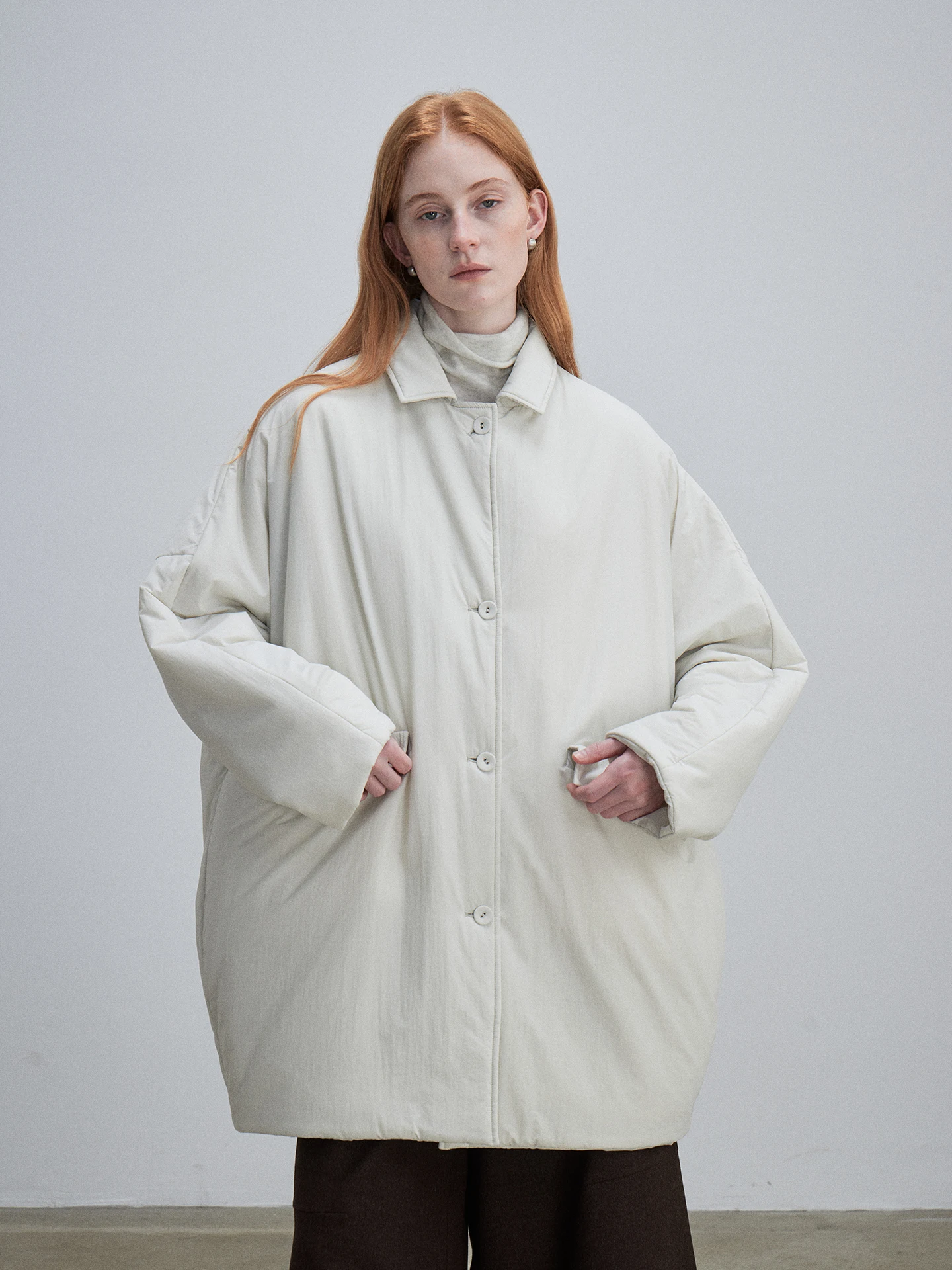 

Женская шерстяная одежда с лацканами Jaet, простая хлопковая свободная теплая зимняя верхняя одежда средней длины, длинная све, на одной пуговице