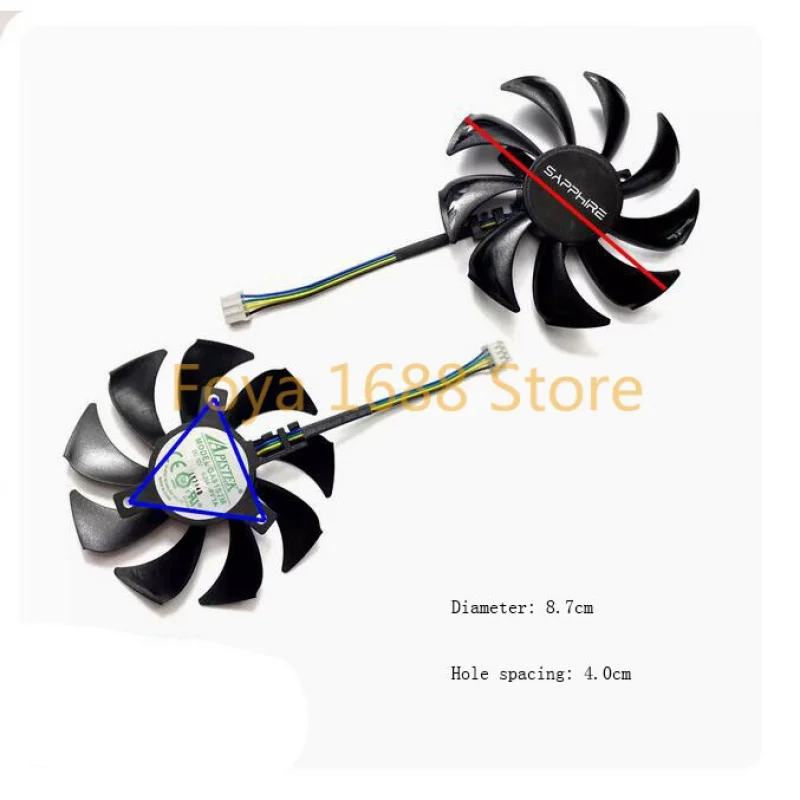 For SAPPHIRE RX460 RX550 2G D5 ITX Overseas Edition OC Graphics Card Fan GA91S2M