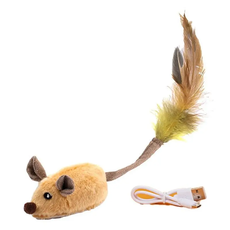 Excellent-Interactive Cat Mouse Moving Cat Remote Control Cat Mice Electronic Moving Cat Self Play Gift