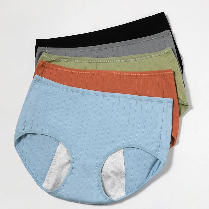 

5шт. Женские цельнохлопковые треугольные брюки, летние тонкие, дышащие и простые, женские брюки со средней талией и короткими трусами.