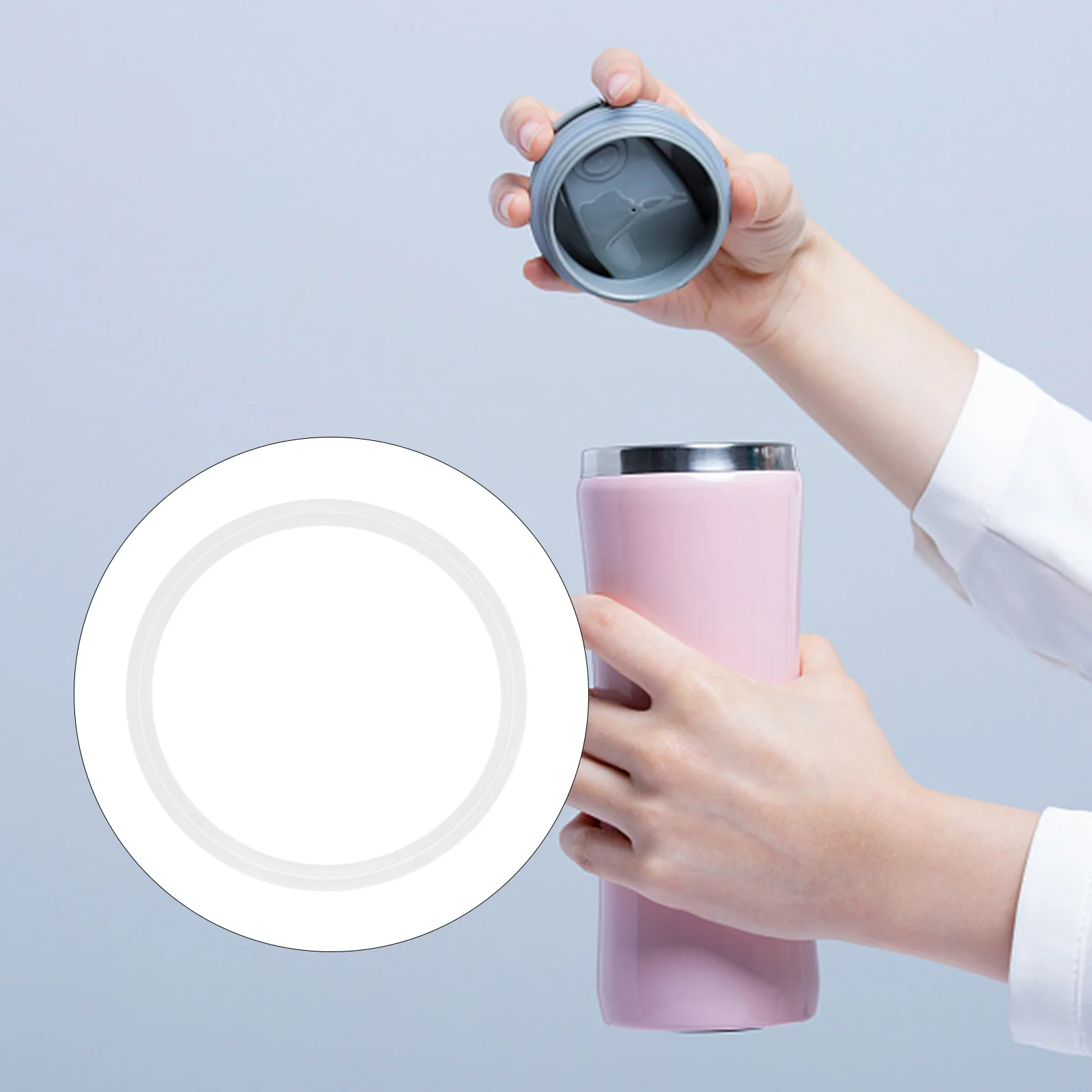 3pcs Insulated Cup Sealing Rings Food-Grade Silicone Leakproof Jar Gaskets Freezer Safe Reusable Canister Seals For Kitchen