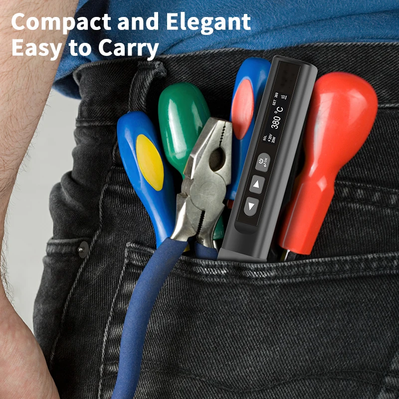 스마트 납땜 인두 휴대용 일정 온도 96W 납땜 도구(가정 수리용 스프레이 기능 포함)