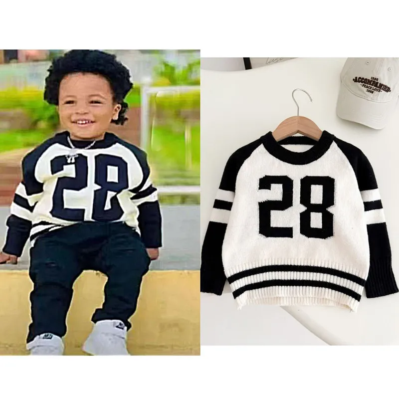 

Children's sweaters, baby knitwear, spring and autumn new styles, boys' autumn tops, girls' sports pullovers