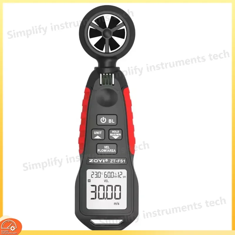 Mini Handheld Digital Anemometer High Precision Wind Speed Meter 0.01m/s Resolution ABS Material Air Flow Velocity Gauge