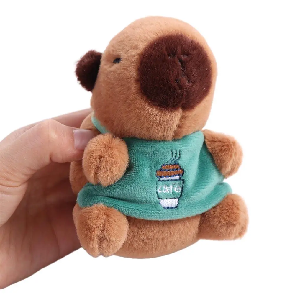 PP Cotton Capybara Keychain Plush Stuffed Fluffy Capybara Plush Pendant Ins Soft Capybara Plush Doll Toys Home Party Decor