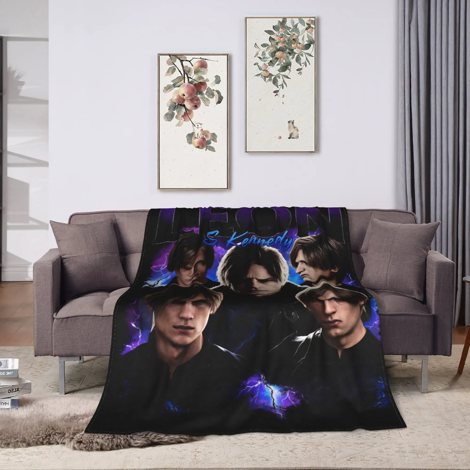Leon Kennedy Resident Evil 9 Requiem Super Soft Blanket Kids Adult Plush Bedding Throws Graphic Flannel Bedspread Sofa Bed Cover