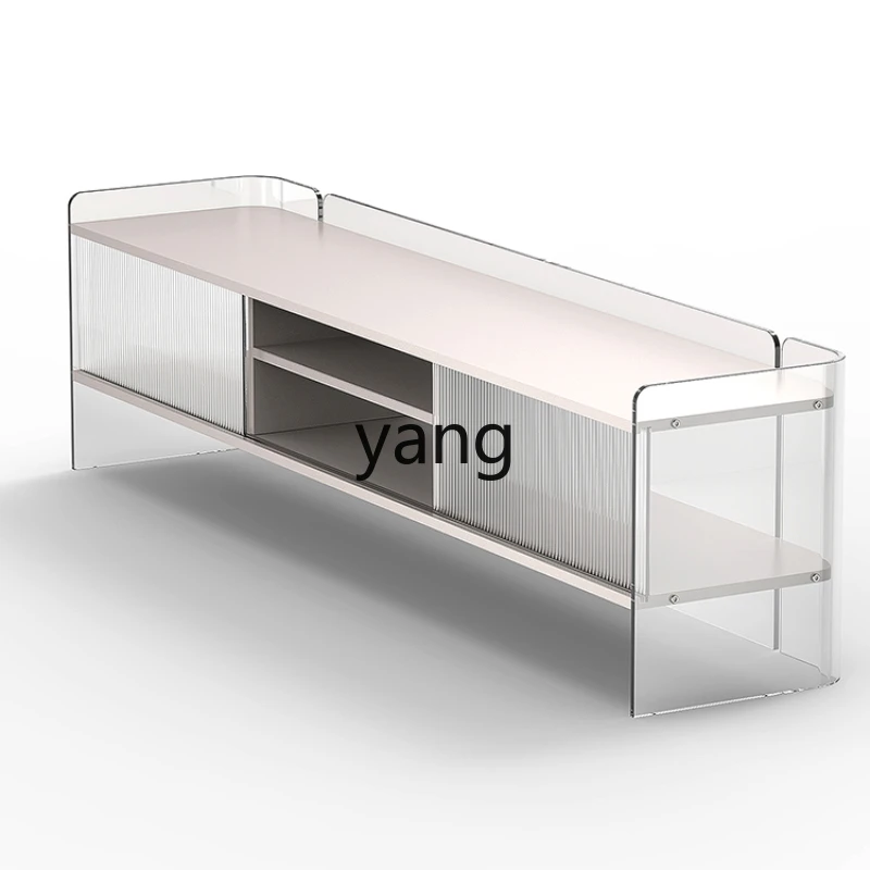 

Yjq Acrylic Suspended TV Cabinet Modern Living Room Simple Storage Small Apartment TV Stand