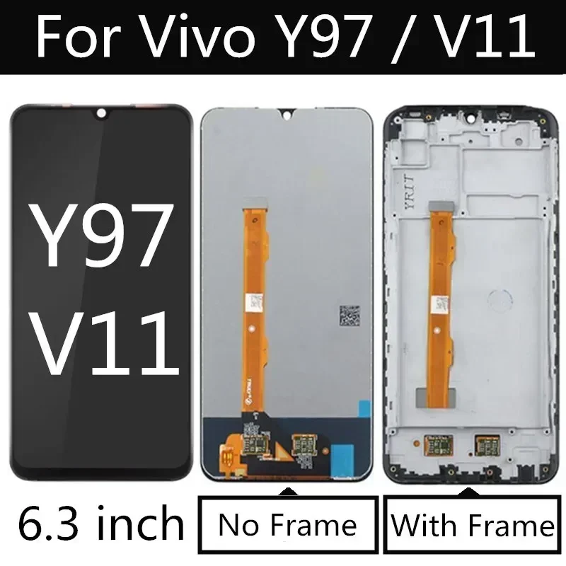 6.3 "LCD Voor VIVO Y97 LCD Display V11 VIVO V11i 1806 India Touch Screen LCD Display Met Frame montage vervanging