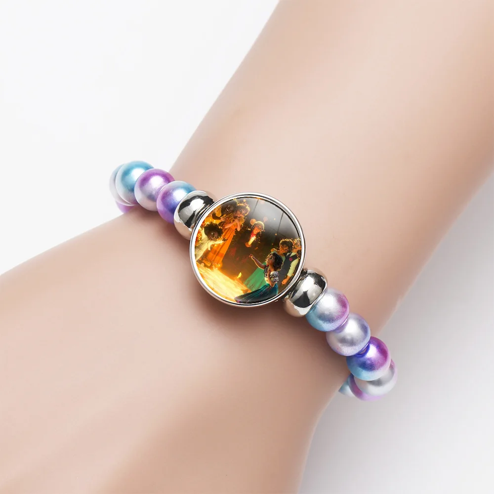 Pulsera de Encanto para niños, brazalete de cuentas de semillas coloridas de Luisa Mirabel, joyería de cúpula de cristal, regalos