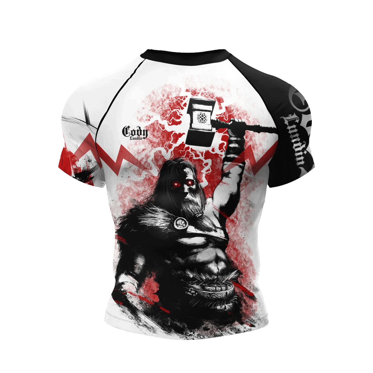 Cody Lundin Combat BJJ Rash Guards Grappling MMA Jiu Jitsu No Gi Fight Wear Sublimation Short Sleeves Running Fitness t-Shirts