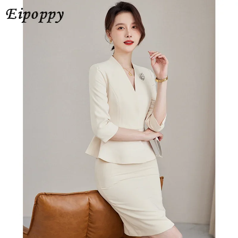 Professional suit set, feminine temperament, high-end