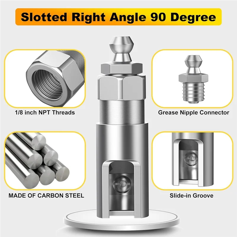 A26F-Design 90-Grad-Fettkupplung und geschlitzte rechtwinklige 90-Grad-Fettkupplungs-Kombination mit 12-Zoll-Feder-Flexschlauch