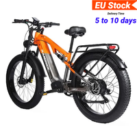 EU Stock 1500W 48V 20AH All Terrain Electric Bike Off-road Mountain Snow 26 Inch Fat Electric Bicycle for Men Removable Battery