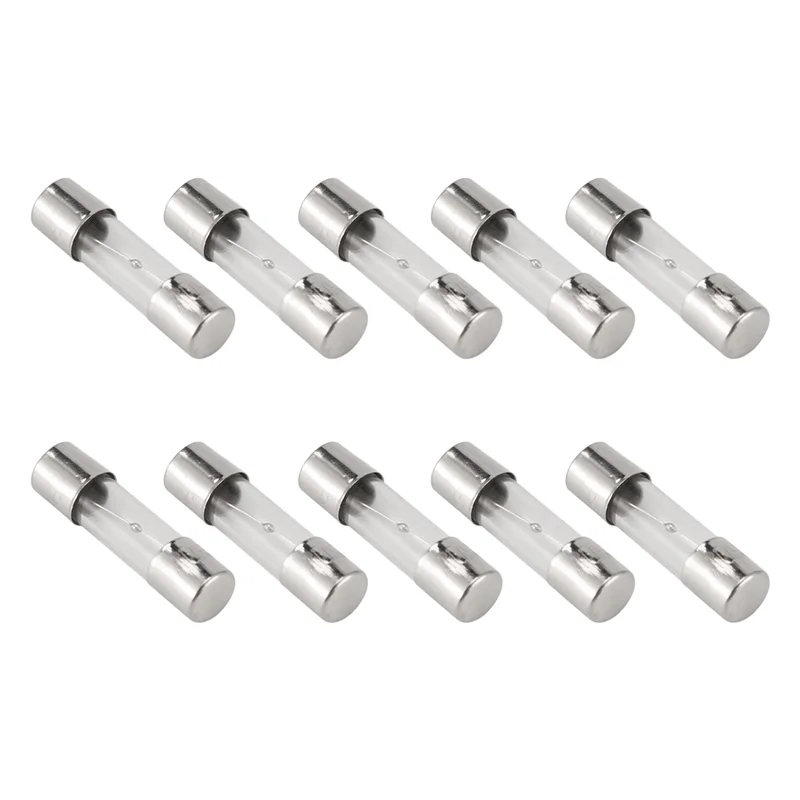 ABKN-10 Pcs 250V 3A 3Amp Slow Blow Glass Fuses Tubes 5Mm X 20Mm