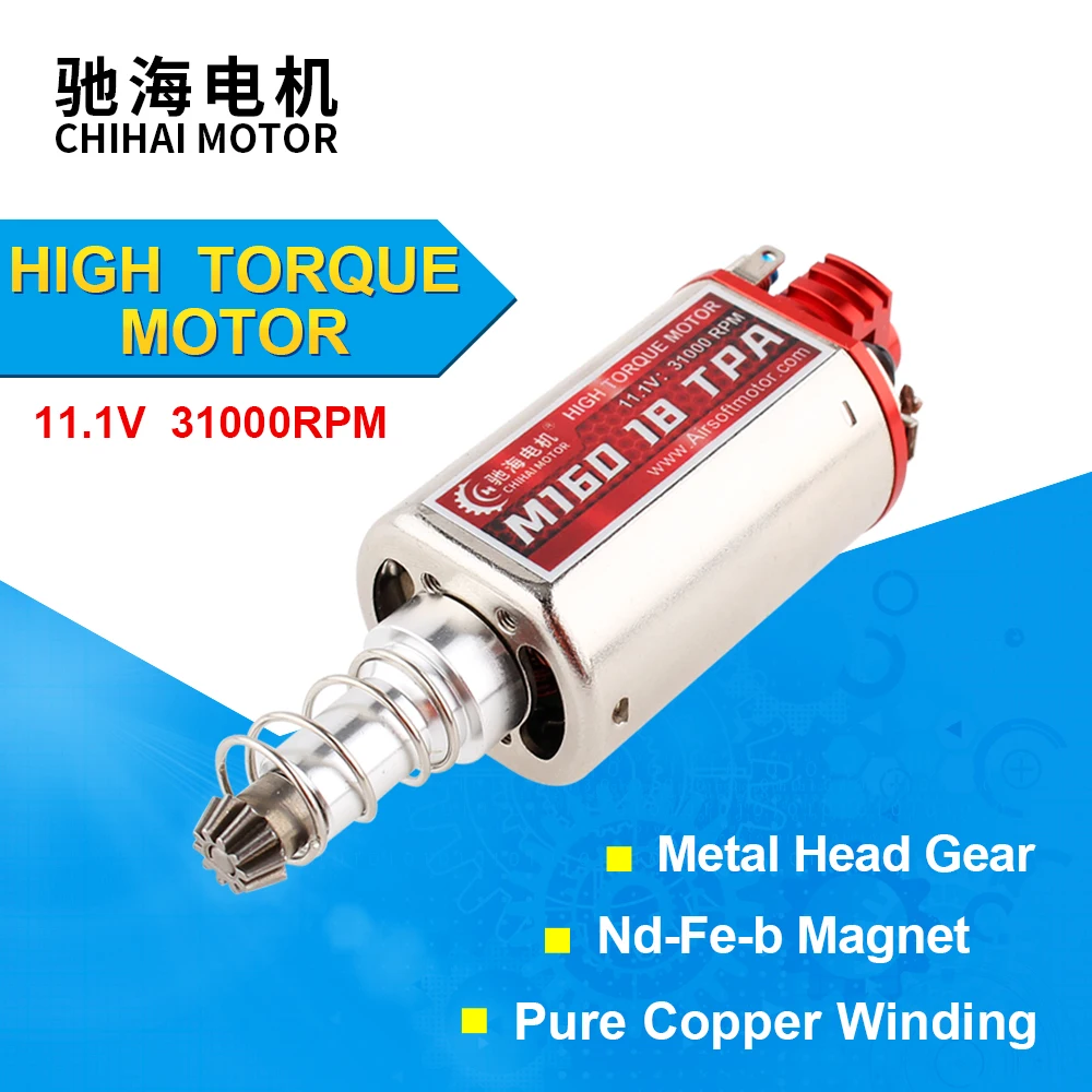 Long Type 31k AEG Motor 18TPA T238 Titan Fire Control M160 Motor MOSFET For Ver.2 Gearbox Gel Blaster Gun