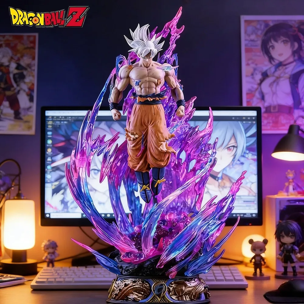 

14.96in/38cm Anime Dragon Ball Super Figure Ultra Instinct Goku Action Figures PVC Statue Model Collection Toys Gifts
