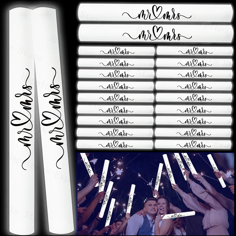 

50-200pcs Led Foam Glow Sticks Wedding Glow Sticks Luminous Sticks Light up Sticks Bulk for Wedding Glow in the DarkParty
