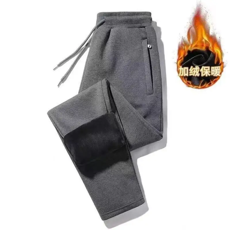 メンズ服スウェットパンツ新しい秋冬ベルベット多用途服メンズストレートレッグパンツカジュアルスウェットパンツ弾性パンツ