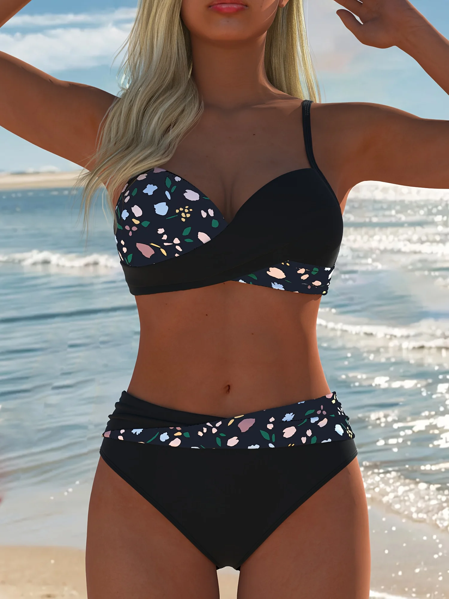 

Women's Swimwear Swimming Suit Beach Outfits Summer Beach Festival Vacation Travel Sexy Luxury Modern Two Piece Set Bikinis