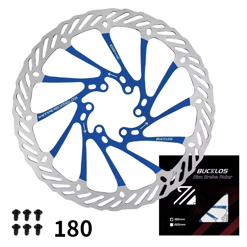BUCKLOS Ultralight MTB Bike Hydraulic Disc Brake Rotor 160/180/203mm Mountain Road Racing Bicycle Brake Disc with 6 Free Bolts - Image 23