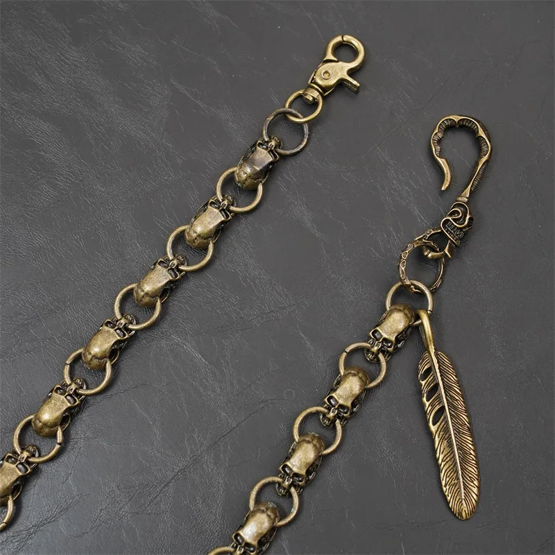 Hip Hop Skull Pants Waist Key Chains Men Women Cool Jeans Keychain Wallet Chain Gothic Biker Fashion Accessories