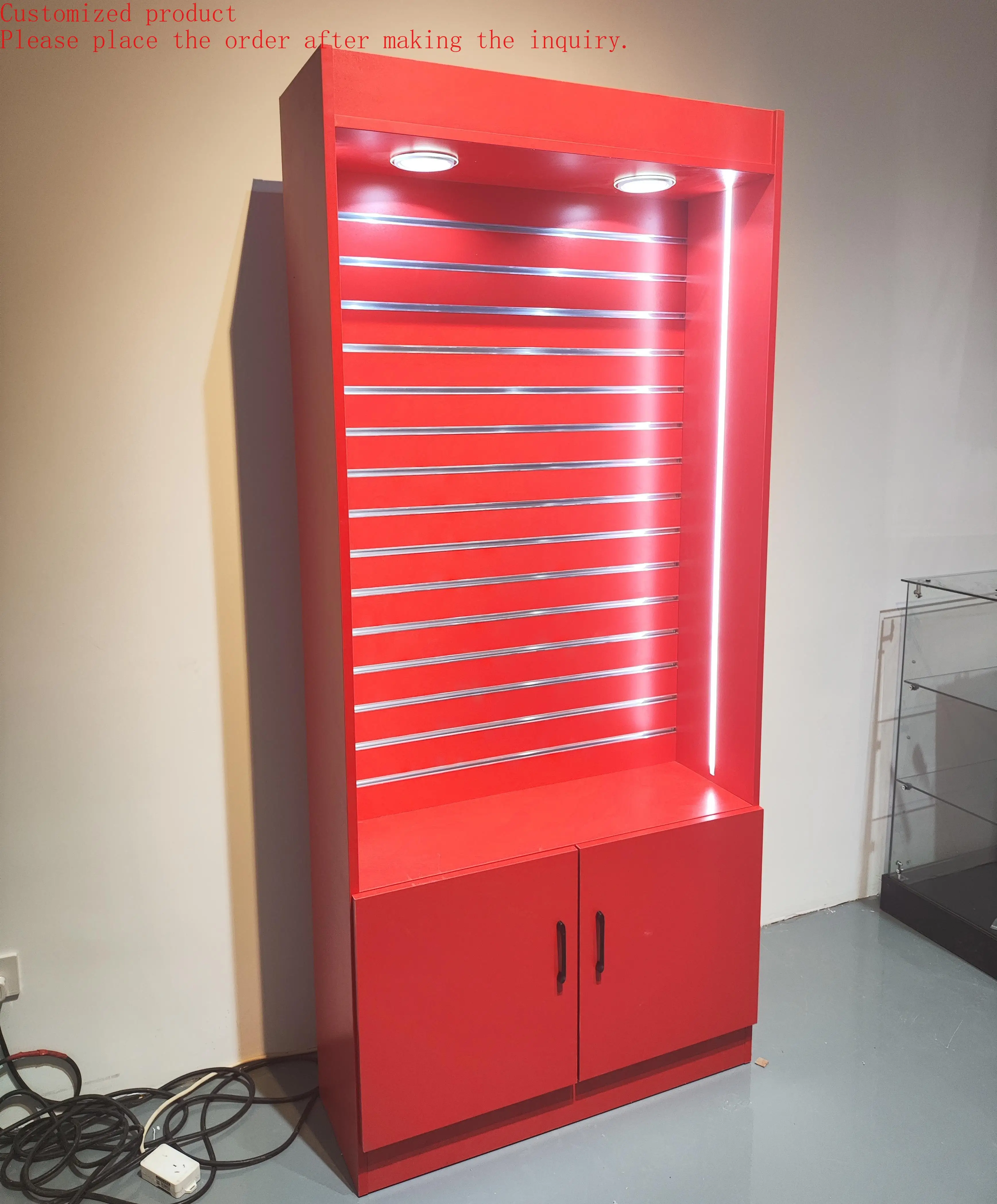 

Custom.HIKUYA Factory Store Cell Phone Accessories Cabinet Display Stand with Light