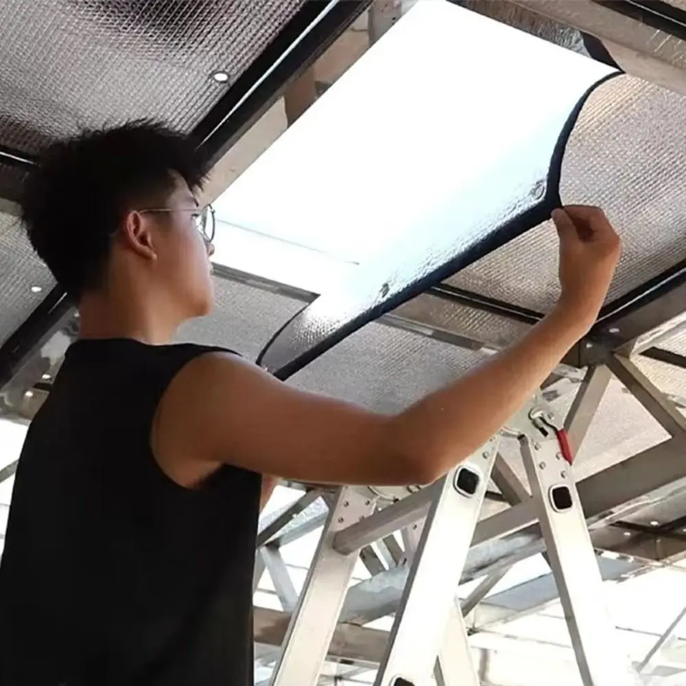 Aluminum Foil Window Insulation Film Anti-UV Removable Window Sun Shade Film with Suction Cup Double Side