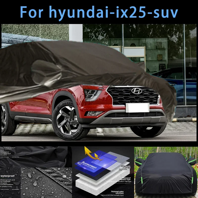 

For hyundai-ix25-suv Outdoor Protection Full Car Covers Snow Cover Sunshade Waterproof Dustproof Exterior Car accessories