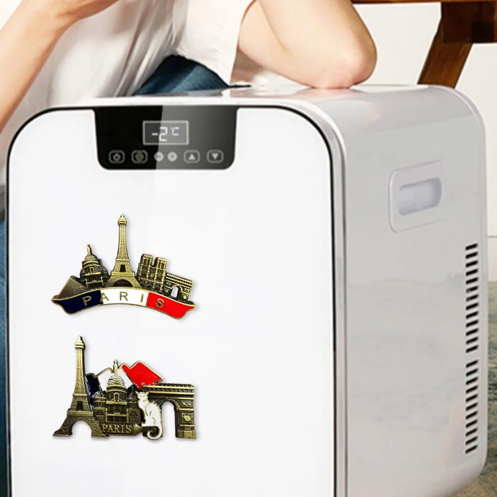 3D stereo French Paris Metal Fridge Magnets Retro Resin Magnetic French Paris Refrigerator Sticker Tourist Souvenir Home Decor