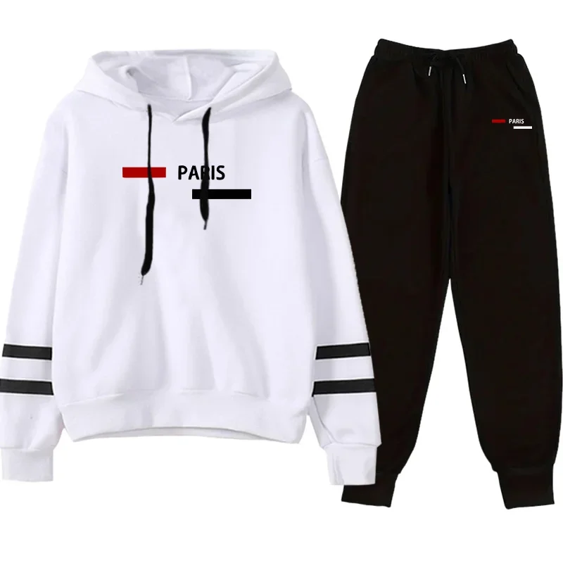 

Outdoor Jogging Quality Striped Print 2026 Spring Hot Sales Women's Tracksuit Hoodies Comfort Casual Daily Fashion Two-piece Set