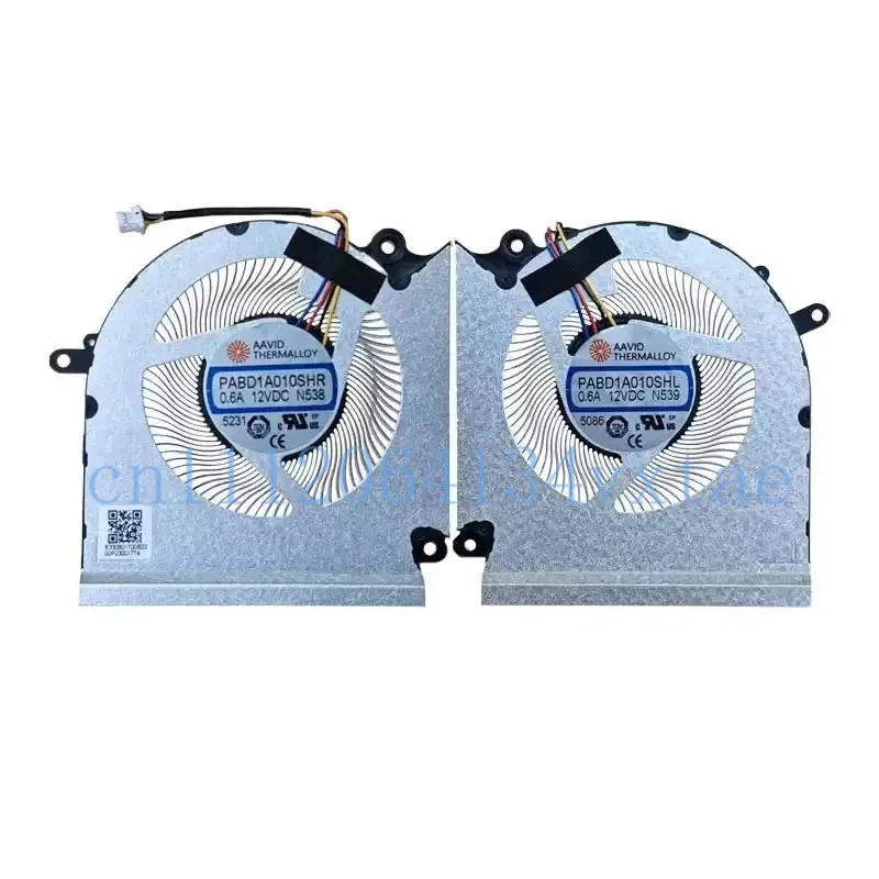 New For Vector 16 HX AI A2X MS-15M3 15M4 Laptop CPU GPU Cooling Fan 12VDC 0.6A PABD1A010SHR N538 PABD1A010SHL N539 0.2