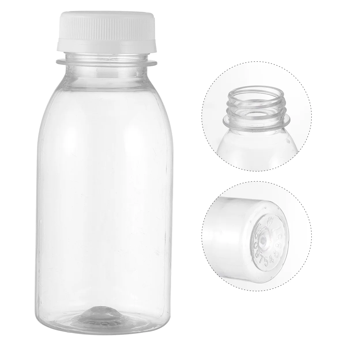 Botella de agua transparente de plástico con tapa, botella de plástico para zumo, leche y bebidas, para acampada y senderismo, 250/250/300/350ml