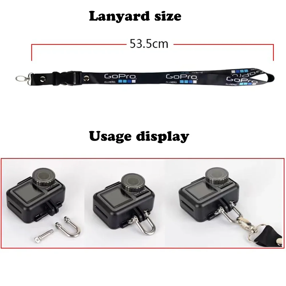 GoPro – sangle de caméra d'action 10 9 8, lanière de cou amovible à boucle à dégagement rapide pour Insta360 One RS/R, accessoire