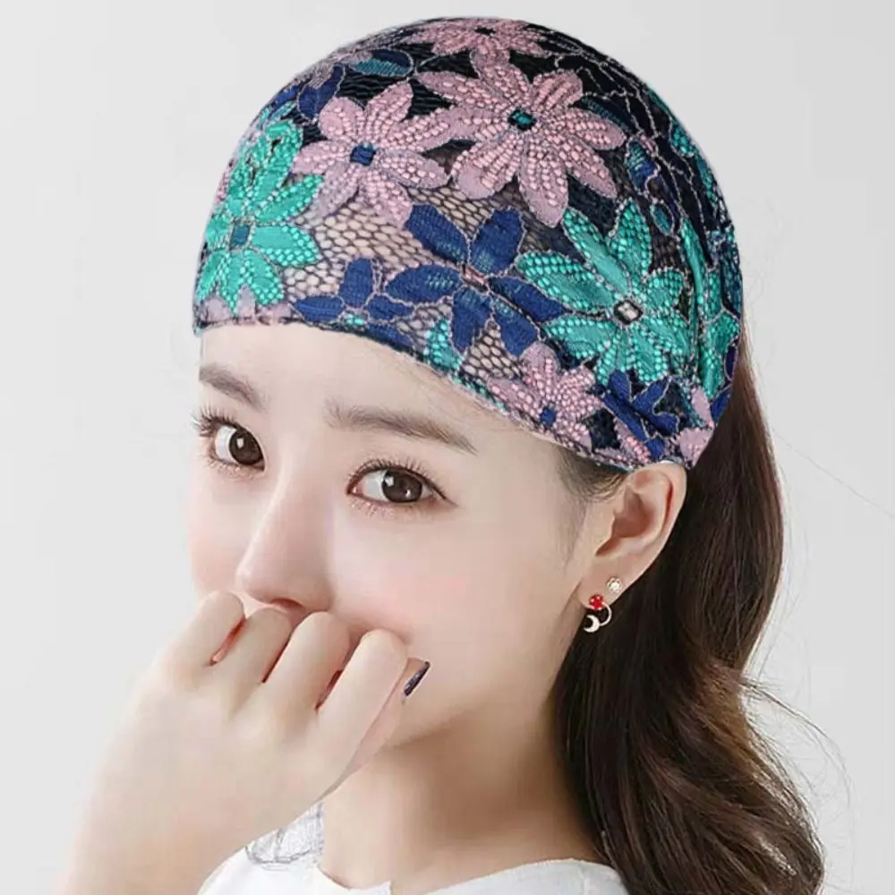 

Non Slip Mesh Flower Headband Hair Hoop Hollow Lace Hairbands Korean Style Hair Accessories Wide Side Head Wrap Wash Face