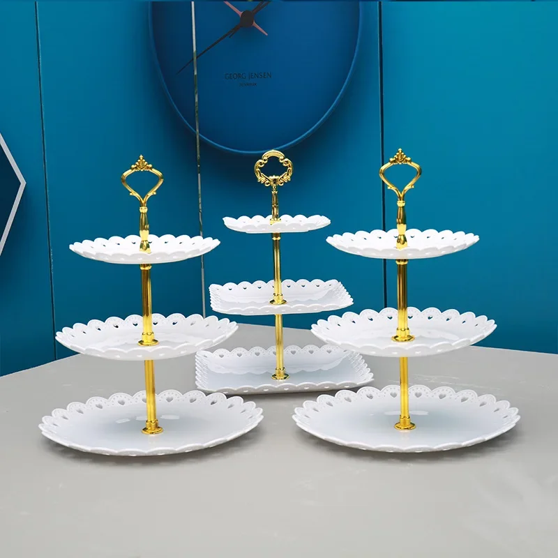

Three-tier Cake Plate, Dessert Stand, Birthday Party Dessert Table Arrangement, Living Room Fruit Plate