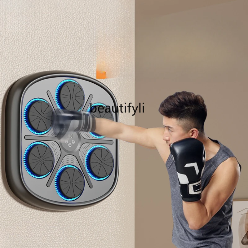 Intelligent music boxing machine household wall target strike response electronic target Sanda training equipment